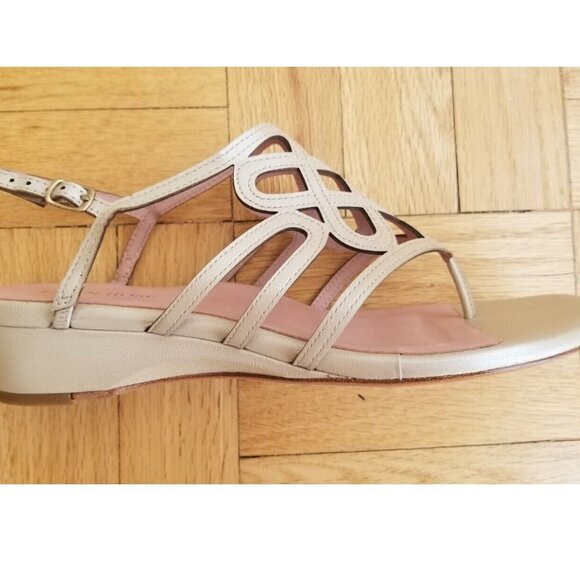 BNIB Taryn Rose Kelvo sandal in Pearl kidskin, sz 9.5 - Picture 4 of 6